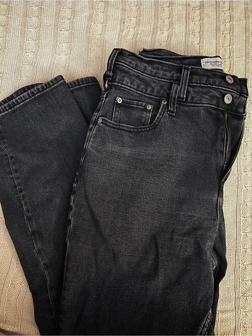 Abercrombie Black Straight Leg